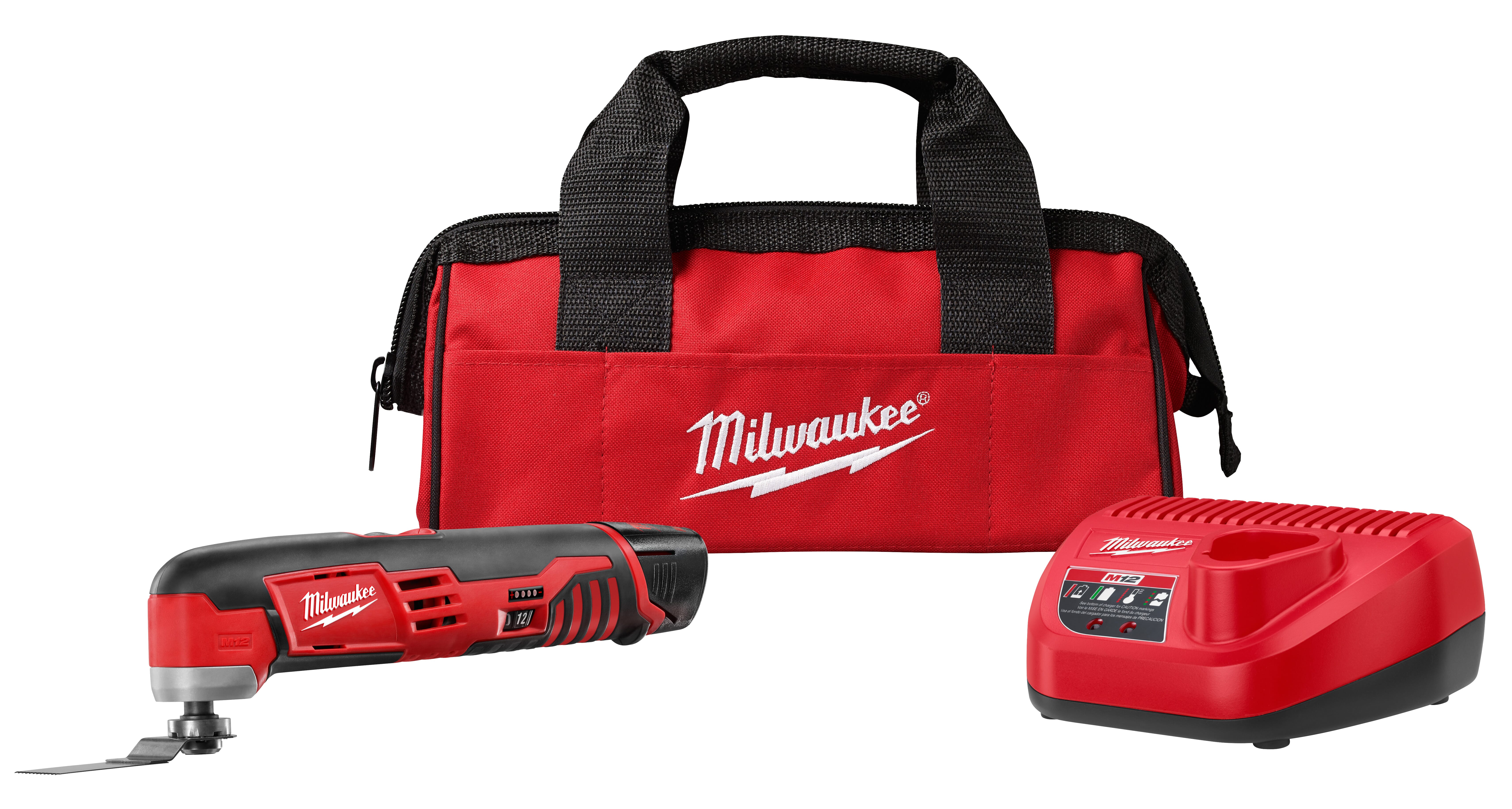 Milwaukee® M12™ 2426-21 Cordless Oscillating Multi-Tool Kit, 5000 to 20000 opm Speed, 12 VDC, Lithium-Ion Battery, 1 Battery